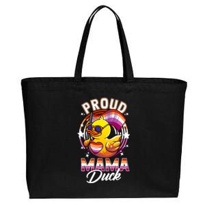 Lgbt Mama Duck Lgbtq Proud Mom Lesbian Daughter Gay Ally Gift Cotton Canvas Jumbo Tote