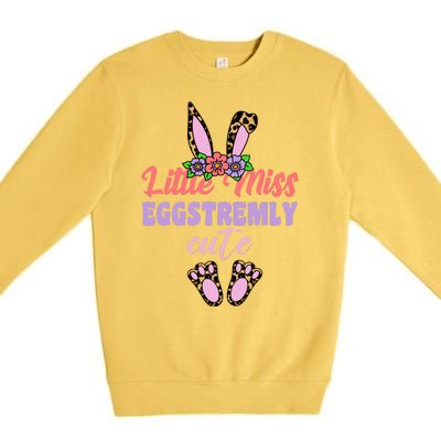 Little Miss Eggstremly Cute Easter Bunny Premium Crewneck Sweatshirt