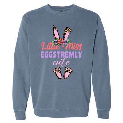 Little Miss Eggstremly Cute Easter Bunny Garment-Dyed Sweatshirt