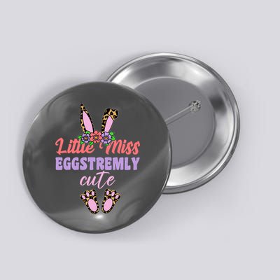 Little Miss Eggstremly Cute Easter Bunny Button
