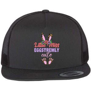 Little Miss Eggstremly Cute Easter Bunny Flat Bill Trucker Hat