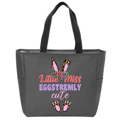 Little Miss Eggstremly Cute Easter Bunny Zip Tote Bag