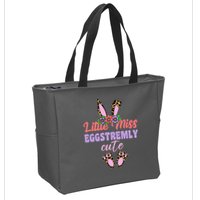 Little Miss Eggstremly Cute Easter Bunny Zip Tote Bag