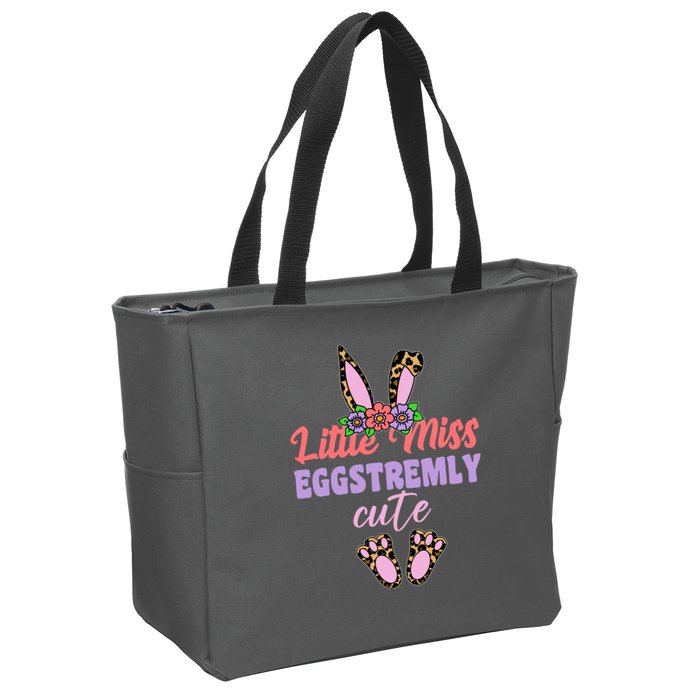 Little Miss Eggstremly Cute Easter Bunny Zip Tote Bag