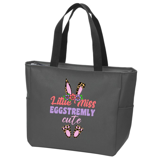 Little Miss Eggstremly Cute Easter Bunny Zip Tote Bag
