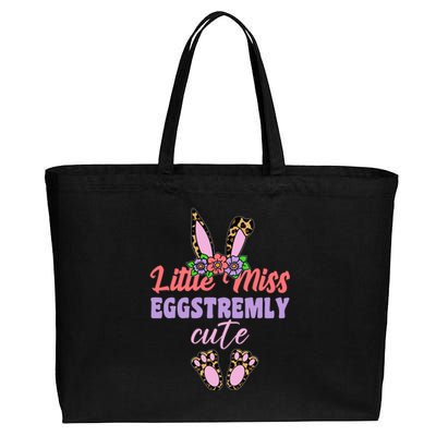 Little Miss Eggstremly Cute Easter Bunny Cotton Canvas Jumbo Tote