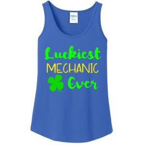 Luckiest Mechanic Ever St Patrick's Day Irish Gift Ladies Essential Tank