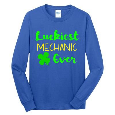 Luckiest Mechanic Ever St Patrick's Day Irish Gift Tall Long Sleeve T-Shirt