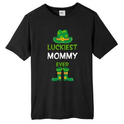 Luckiest Mommy Ever Irish Mom St Patricks Day Family Outfit Tall Fusion ChromaSoft Performance T-Shirt