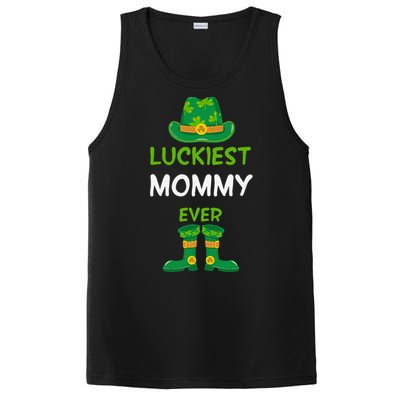 Luckiest Mommy Ever Irish Mom St Patricks Day Family Outfit PosiCharge Competitor Tank