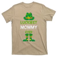 Luckiest Mommy Ever Irish Mom St Patricks Day Family Outfit T-Shirt