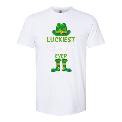 Luckiest Mommy Ever Irish Mom St Patricks Day Family Outfit Softstyle CVC T-Shirt