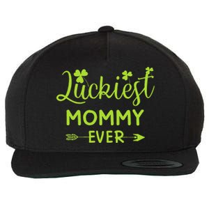 Luckiest Mommy Ever Matching St Patricks Day Gift For Mommy Wool Snapback Cap