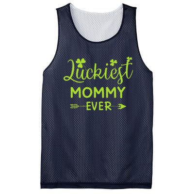 Luckiest Mommy Ever Matching St Patricks Day Gift For Mommy Mesh Reversible Basketball Jersey Tank