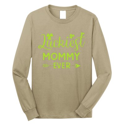 Luckiest Mommy Ever Matching St Patricks Day Gift For Mommy Long Sleeve Shirt