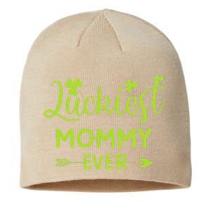 Luckiest Mommy Ever Matching St Patricks Day Gift For Mommy Sustainable Beanie