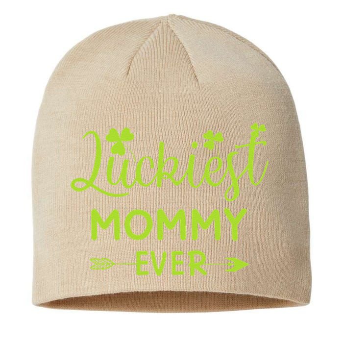 Luckiest Mommy Ever Matching St Patricks Day Gift For Mommy Sustainable Beanie