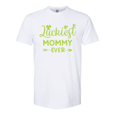 Luckiest Mommy Ever Matching St Patricks Day Gift For Mommy Softstyle CVC T-Shirt