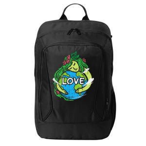 Love Mother Earth Planet Hug Nature Environment Earth Day City Backpack