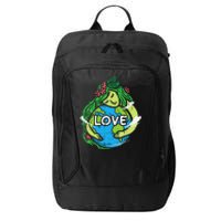 Love Mother Earth Planet Hug Nature Environment Earth Day City Backpack