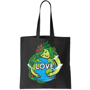 Love Mother Earth Planet Hug Nature Environment Earth Day Tote Bag