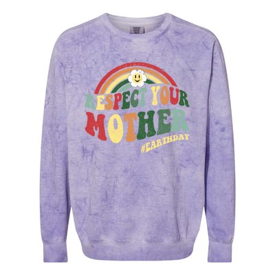 Love Mother Earth Gift Respect Our Planet Earth Meaningful Gift Colorblast Crewneck Sweatshirt