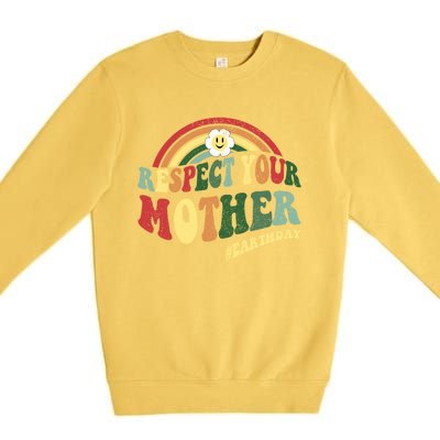 Love Mother Earth Gift Respect Our Planet Earth Meaningful Gift Premium Crewneck Sweatshirt