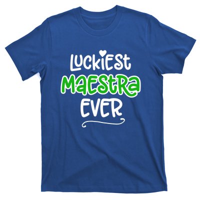 Luckiest Maestra Ever Bilingual Spanish Teacher Funny Gift T-Shirt