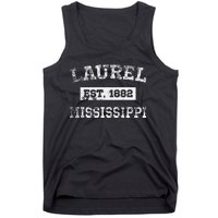 Laurel Mississippi Est. 1882 Distressed Tank Top