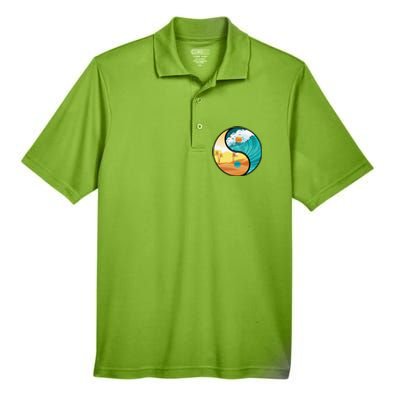 Love Mother Earth Yin Yang Save The Planet Symbolic Apparel Men's Origin Performance Pique Polo