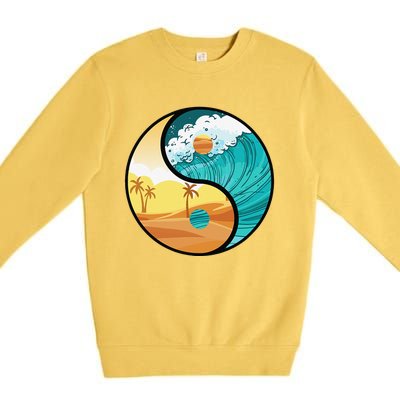 Love Mother Earth Yin Yang Save The Planet Symbolic Apparel Premium Crewneck Sweatshirt