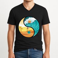 Love Mother Earth Yin Yang Save The Planet Symbolic Apparel V-Neck T-Shirt