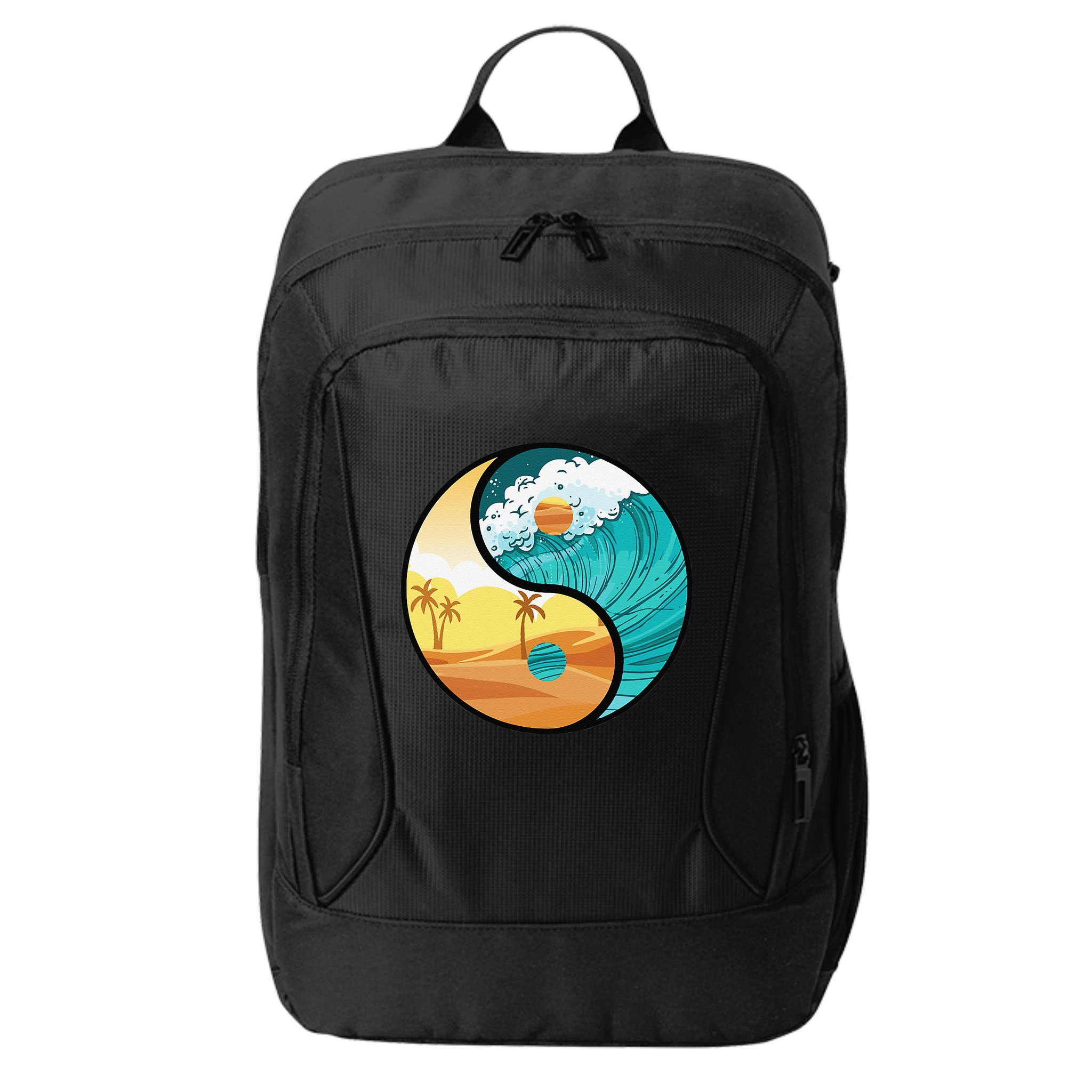 Love Mother Earth Yin Yang Save The Planet Symbolic Apparel City Backpack