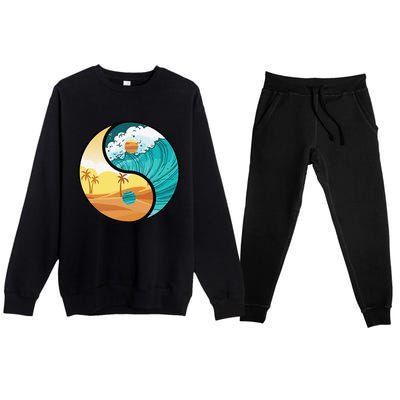 Love Mother Earth Yin Yang Save The Planet Symbolic Apparel Premium Crewneck Sweatsuit Set