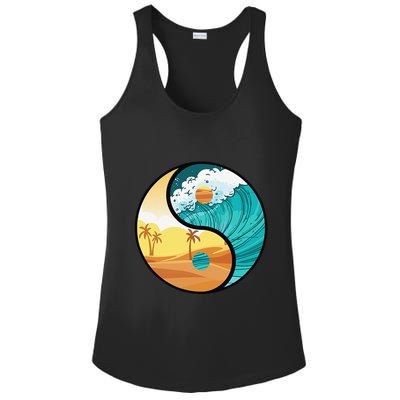 Love Mother Earth Yin Yang Save The Planet Symbolic Apparel Ladies PosiCharge Competitor Racerback Tank