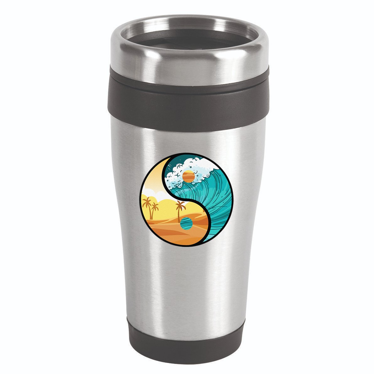 Love Mother Earth Yin Yang Save The Planet Symbolic Apparel 16oz Travel Tumbler