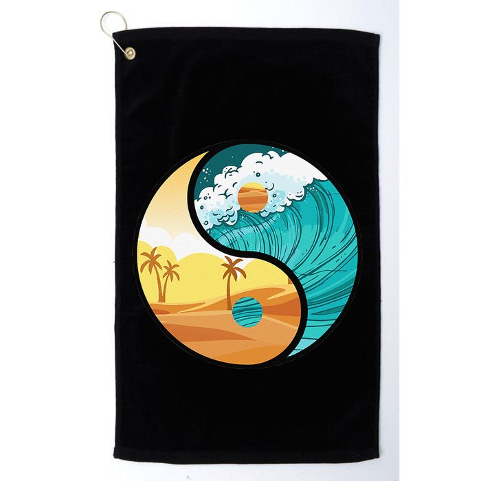 Love Mother Earth Yin Yang Save The Planet Symbolic Apparel Golf Towel