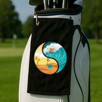 Love Mother Earth Yin Yang Save The Planet Symbolic Apparel Golf Towel