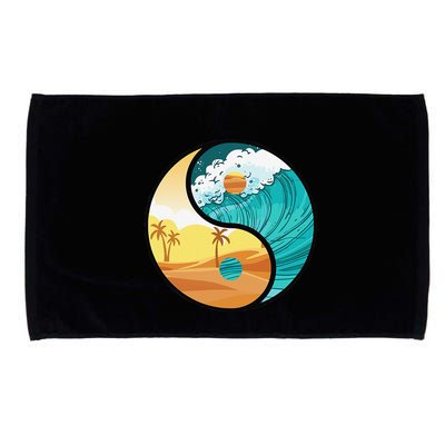 Love Mother Earth Yin Yang Save The Planet Symbolic Apparel Microfiber Hand Towel