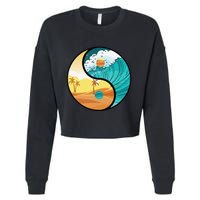 Love Mother Earth Yin Yang Save The Planet Symbolic Apparel Cropped Pullover Crew