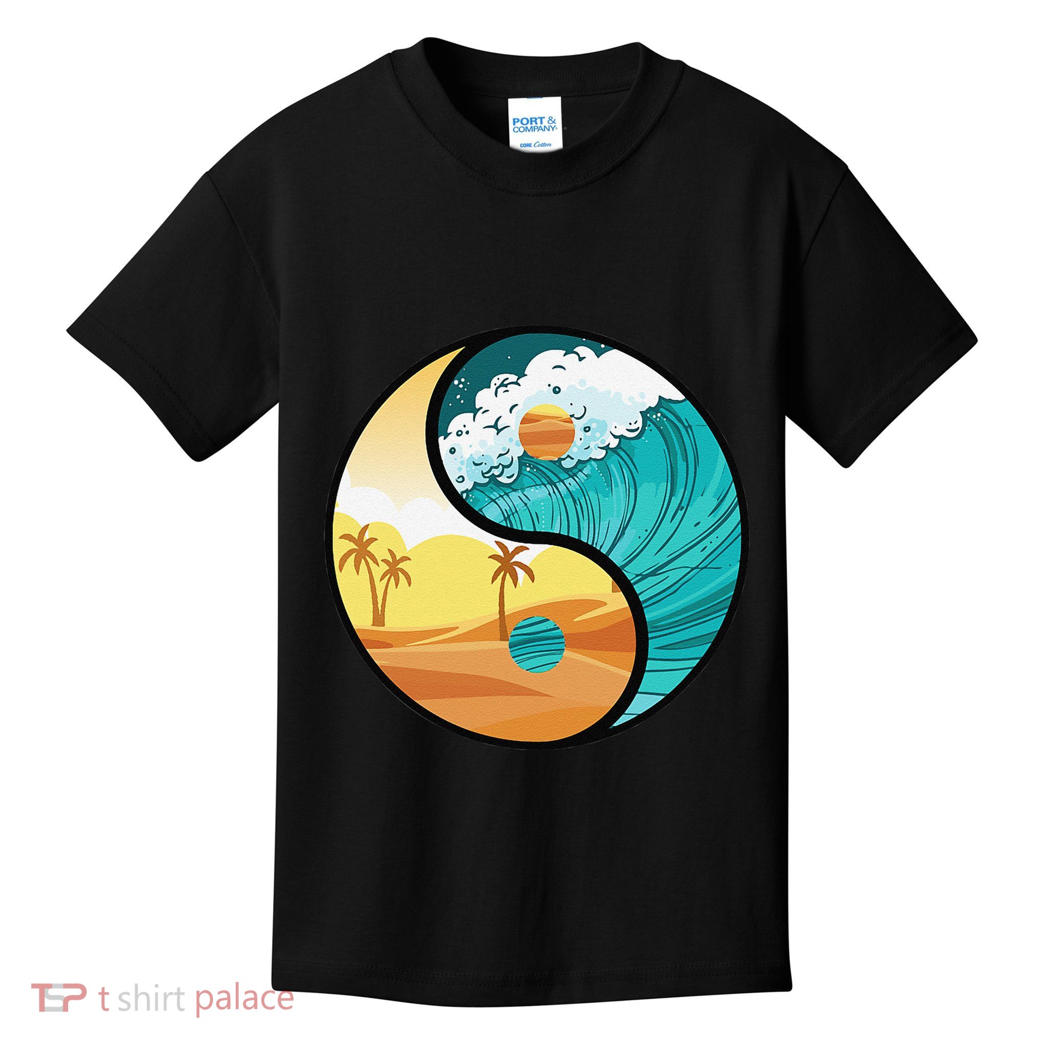 Love Mother Earth Yin Yang Save The Planet Symbolic Apparel Kids T-Shirt