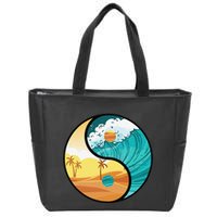 Love Mother Earth Yin Yang Save The Planet Symbolic Apparel Zip Tote Bag