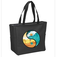 Love Mother Earth Yin Yang Save The Planet Symbolic Apparel Zip Tote Bag