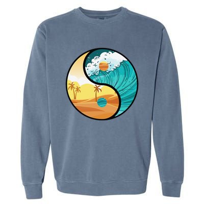 Love Mother Earth Yin Yang Save The Planet Symbolic Apparel Garment-Dyed Sweatshirt