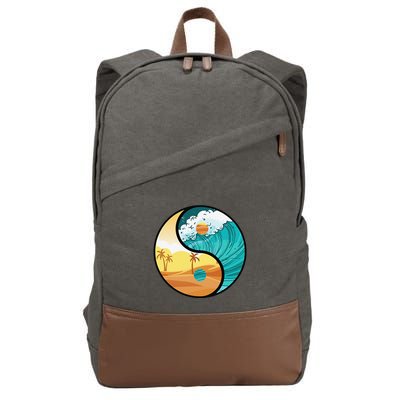 Love Mother Earth Yin Yang Save The Planet Symbolic Apparel Cotton Canvas Backpack