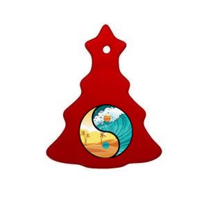 Love Mother Earth Yin Yang Save The Planet Symbolic Apparel Ceramic Tree Ornament