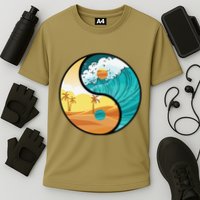 Love Mother Earth Yin Yang Save The Planet Symbolic Apparel Cooling Performance Crew T-Shirt