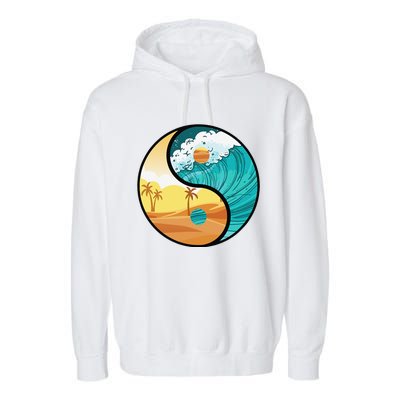 Love Mother Earth Yin Yang Save The Planet Symbolic Apparel Garment-Dyed Fleece Hoodie