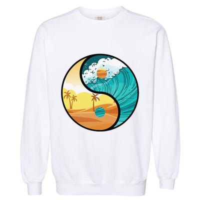 Love Mother Earth Yin Yang Save The Planet Symbolic Apparel Garment-Dyed Sweatshirt