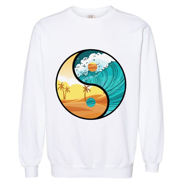 Love Mother Earth Yin Yang Save The Planet Symbolic Apparel Garment-Dyed Sweatshirt